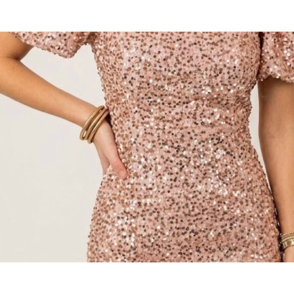 NEW KARLIE sequin mini dress in pink - Picture 3 of 3